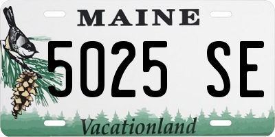 ME license plate 5025SE