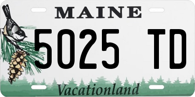 ME license plate 5025TD