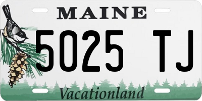 ME license plate 5025TJ