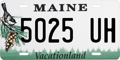 ME license plate 5025UH