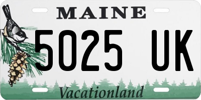 ME license plate 5025UK