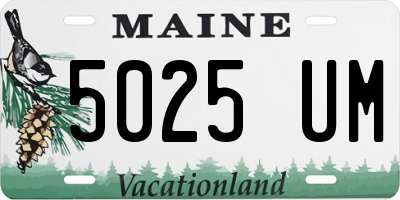 ME license plate 5025UM
