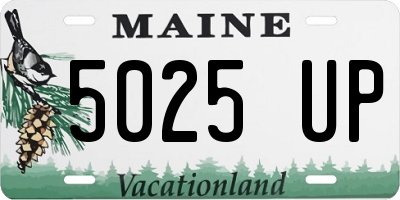 ME license plate 5025UP
