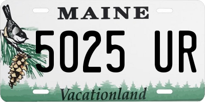 ME license plate 5025UR