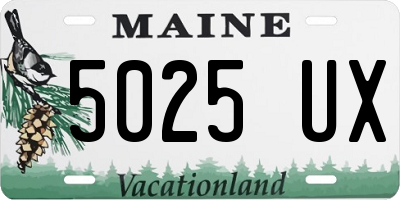 ME license plate 5025UX