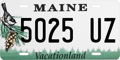 ME license plate 5025UZ