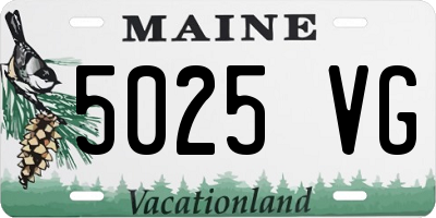 ME license plate 5025VG