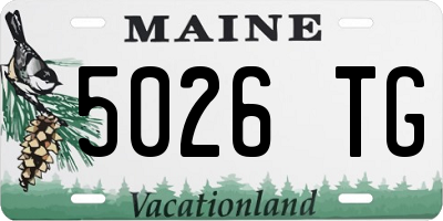 ME license plate 5026TG
