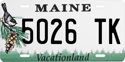 ME license plate 5026TK