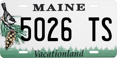 ME license plate 5026TS
