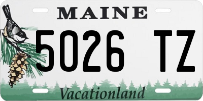 ME license plate 5026TZ