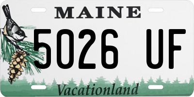 ME license plate 5026UF