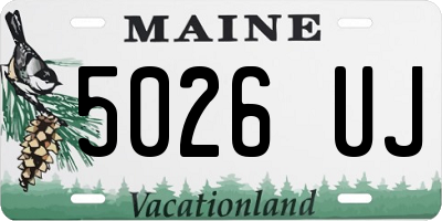 ME license plate 5026UJ