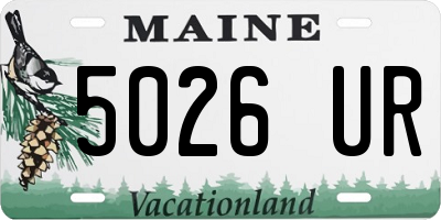 ME license plate 5026UR