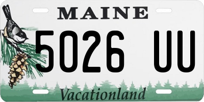 ME license plate 5026UU