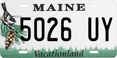 ME license plate 5026UY