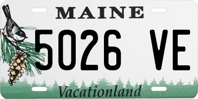 ME license plate 5026VE