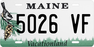 ME license plate 5026VF