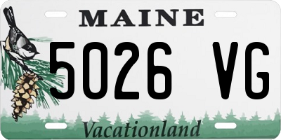 ME license plate 5026VG