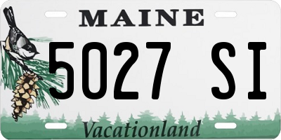 ME license plate 5027SI