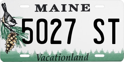 ME license plate 5027ST