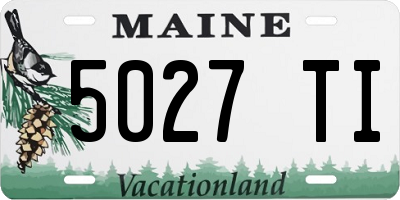 ME license plate 5027TI