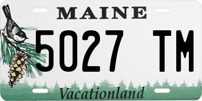 ME license plate 5027TM