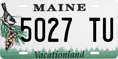 ME license plate 5027TU
