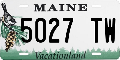 ME license plate 5027TW