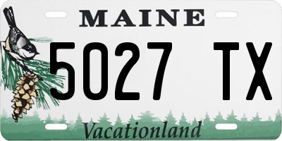 ME license plate 5027TX