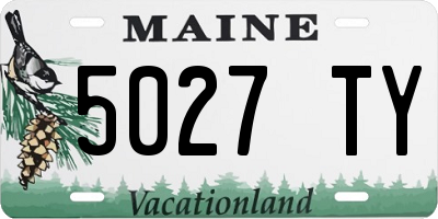 ME license plate 5027TY