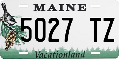 ME license plate 5027TZ