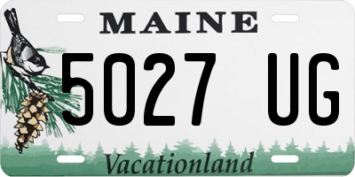 ME license plate 5027UG