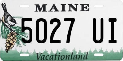 ME license plate 5027UI