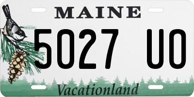 ME license plate 5027UO