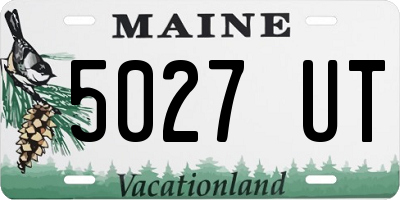 ME license plate 5027UT