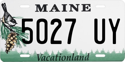 ME license plate 5027UY