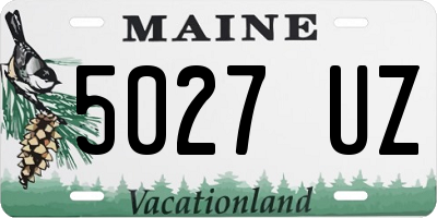 ME license plate 5027UZ