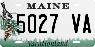 ME license plate 5027VA