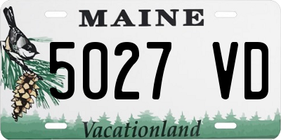 ME license plate 5027VD