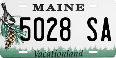 ME license plate 5028SA