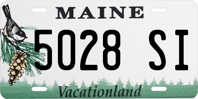 ME license plate 5028SI