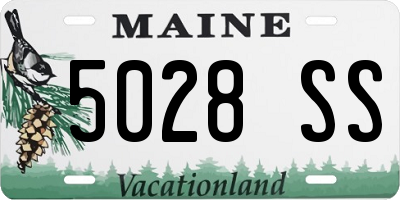 ME license plate 5028SS