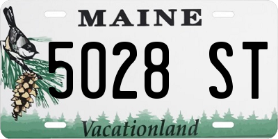 ME license plate 5028ST