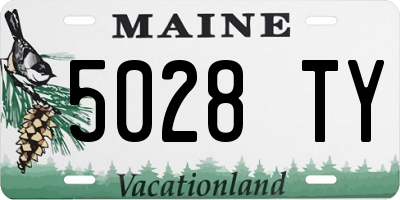 ME license plate 5028TY
