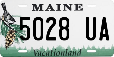 ME license plate 5028UA