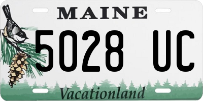 ME license plate 5028UC