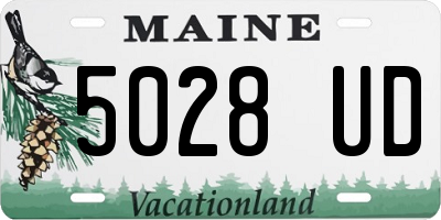 ME license plate 5028UD