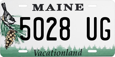 ME license plate 5028UG