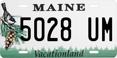ME license plate 5028UM